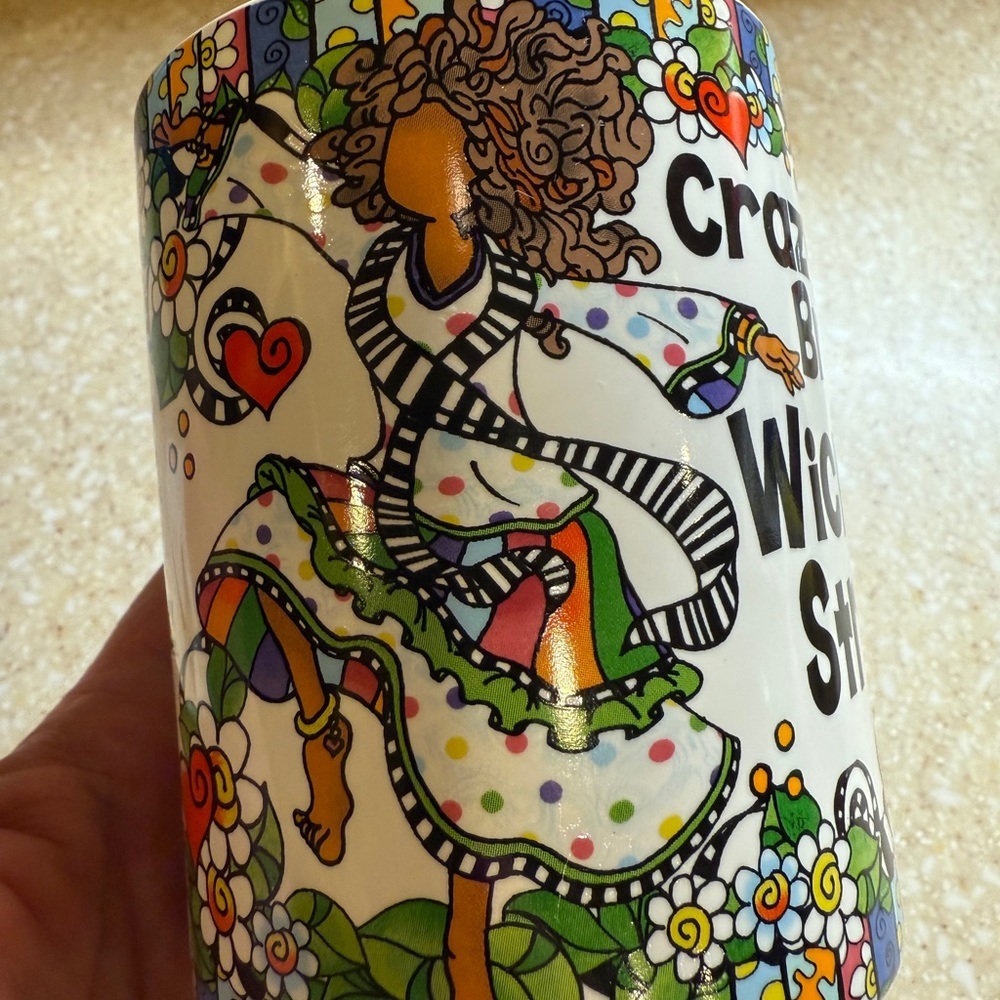 Suzy Toronto Inspirational Floral Mug Crazy Brave Wicked Strong Drinking Cup New - Picture 11 of 12